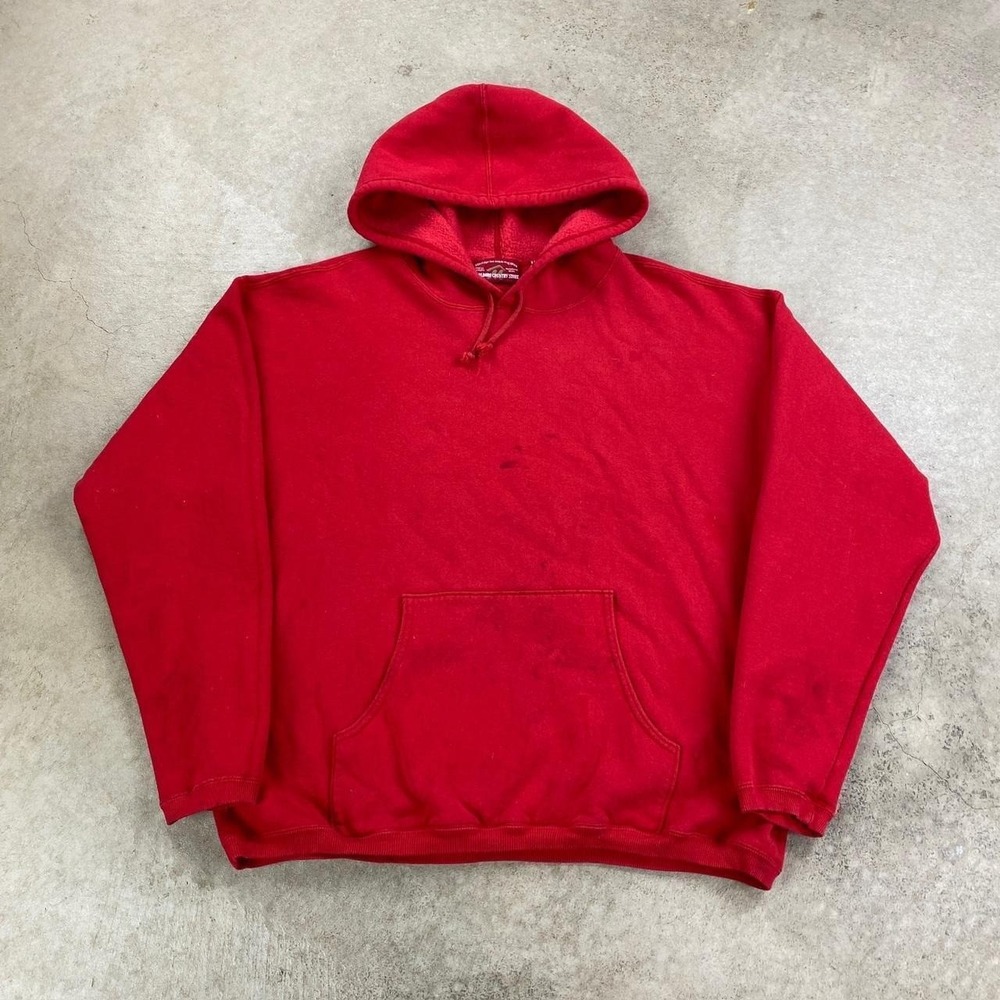 Vintage 90s Marlboro Country Sweatshirt Size XXL Red Hoodie Cigarette Promo